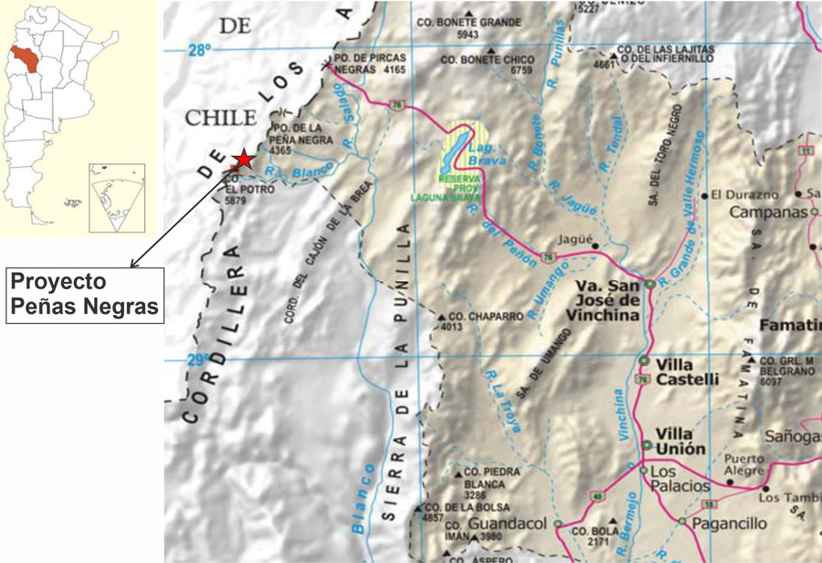 Mapa de Peñas Negras